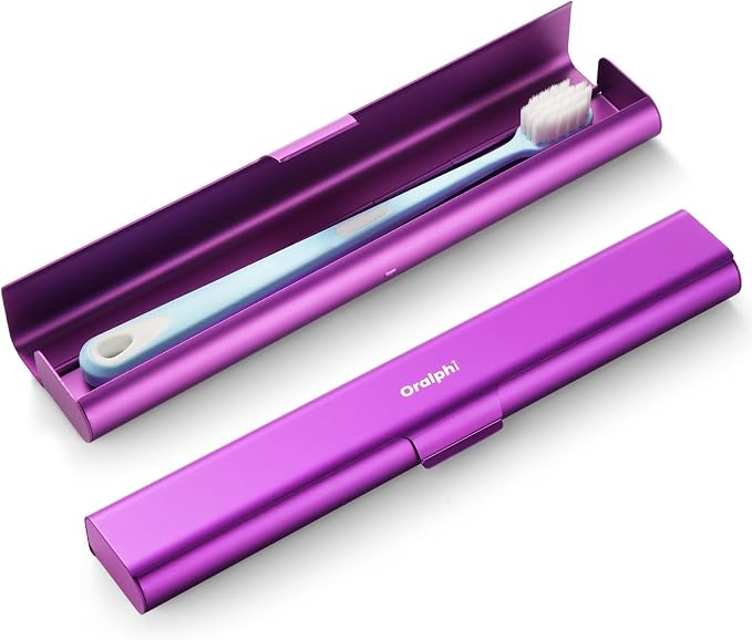 Aluminum Toothbrush Travel Case, Portable Travel Toothbrush Holder, Durable by Oralphi