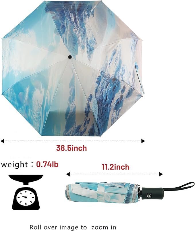 SY COMPACT Travel Umbrella Windproof Automatic Umbrellas Small Compact UV Sun - Image 2