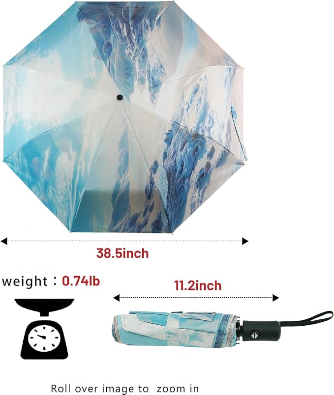 SY COMPACT Travel Umbrella Windproof Automatic Umbrellas Small Compact UV Sun - Image 3