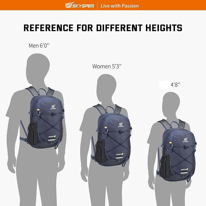 SKYSPER Small Hiking Daypack, 20L Lightweight Travel Backpacks Day Hike Pack - Image 7