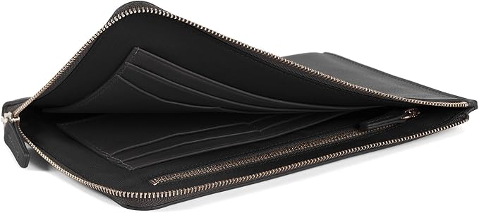 Leatherology RFID Black Onyx Slim Zip Travel Wallet - Image 3