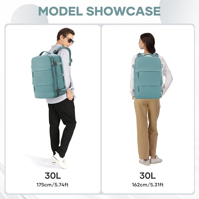 coowoz Large Travel Backpack For Women Men, Carry On Rucksack Flight Approved - Image 8