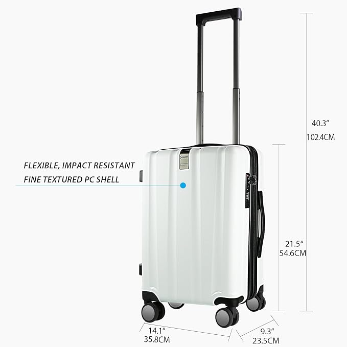 KROSER Hardside Expandable Carry On Luggage - Image 2
