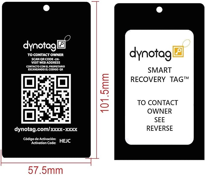 Dynotag® Web Enabled Smart Aluminum Convertible Luggage ID Tag + Braided Steel - Image 4