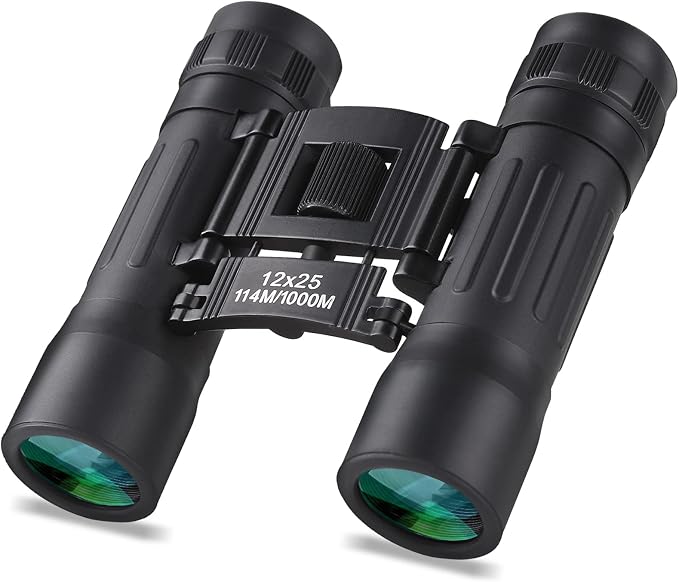 12x25 Compact Binoculars, High Powered Easy Focus Binoculars, Portable Large by Anourney