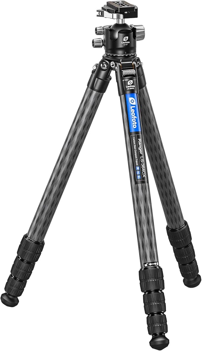 Leofoto Professional Camera Tripod, 4 Leg Sections, 360° Ball Head, Max Load by Leofoto