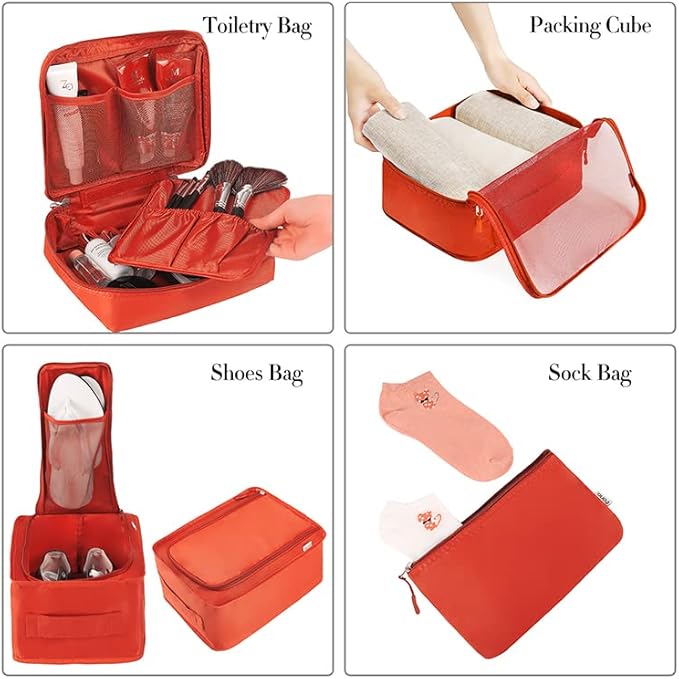 BAGAIL 8 Set Packing Cubes Luggage Packing Organizers - Image 3