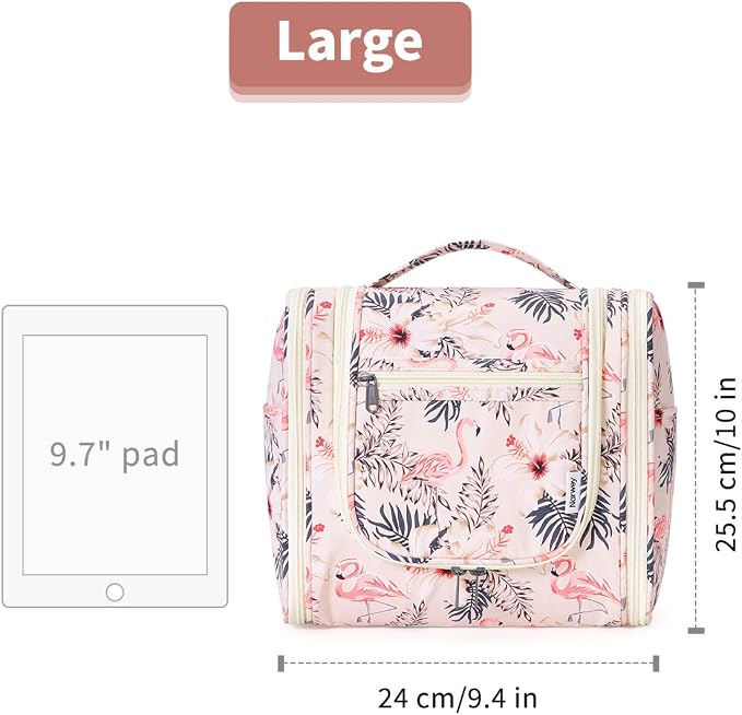 Narwey Hanging Toiletry Bag for Women Travel Makeup Bag Organizer Toiletries - Image 7