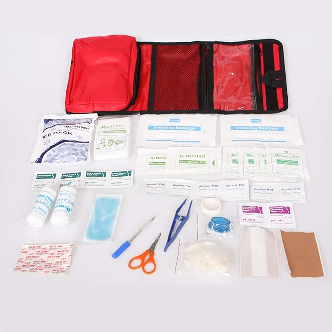 Aoutacc Nylon First Aid Empty Kit, Compact and Lightweight First Aid Bag - Image 6