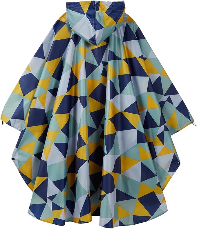 Rain Poncho Jacket Coat Hooded Zipper Style - Image 6