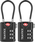 TSA Approved Luggage Locks, Travel Locks Which Also Work Great as Gym Locks by TRAVOCE