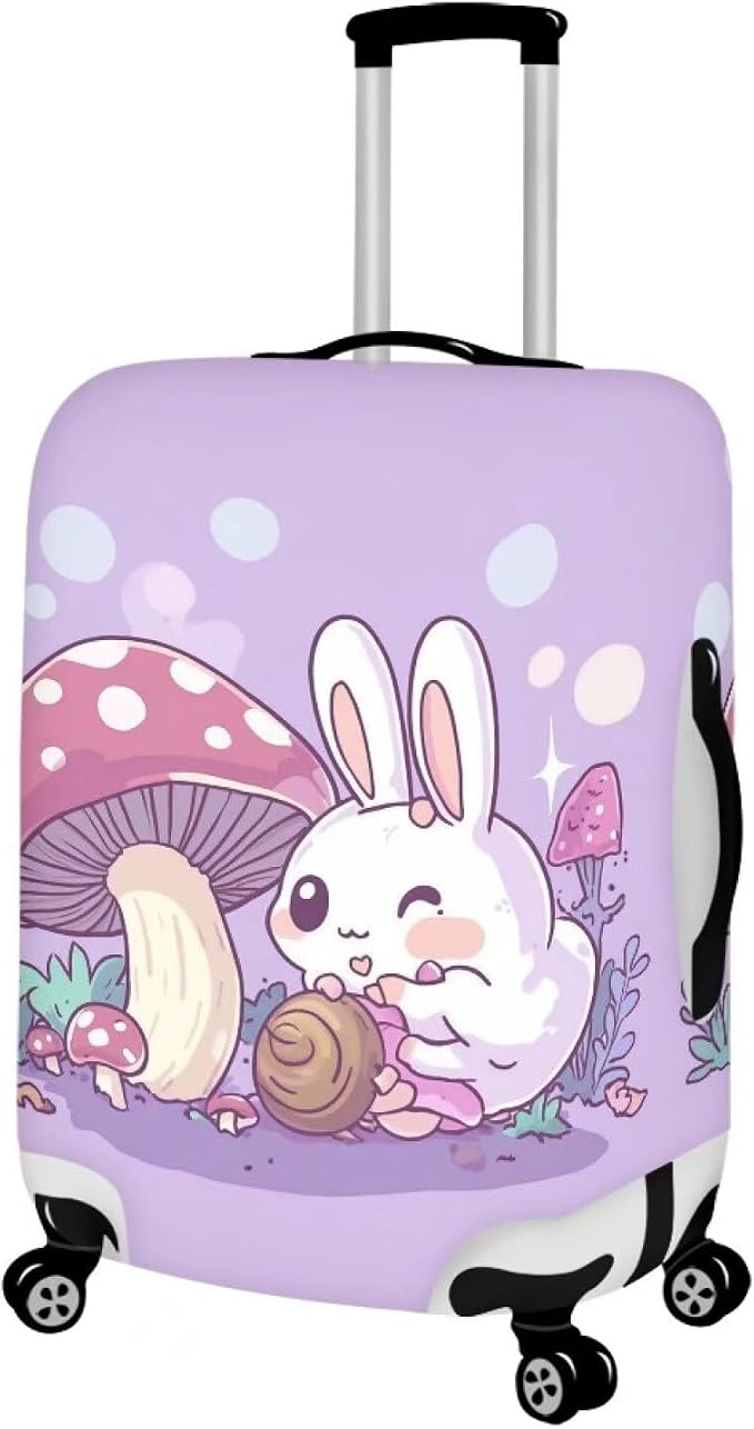 Cute Bunny Rabbit Luggage Covers Fit 30-32 Inch Universal Thickness Suitcase - Image 2