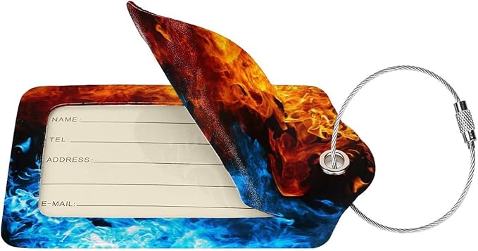 2-Pack Cool Ice and Fire Luggage Tags - Image 2