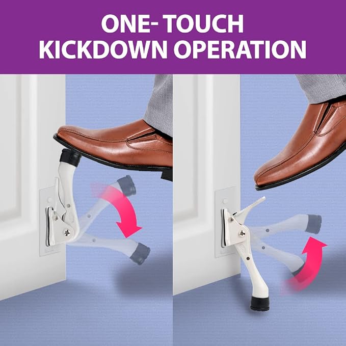 Door Stopper with Adhesive Bracket Stickers, No Drilling or Tools Needed - Image 2