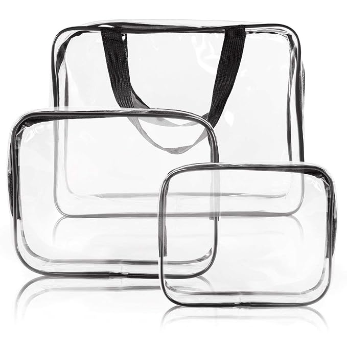 5Pcs Crystal Clear PVC Travel Toiletry Bag Kit - Image 7