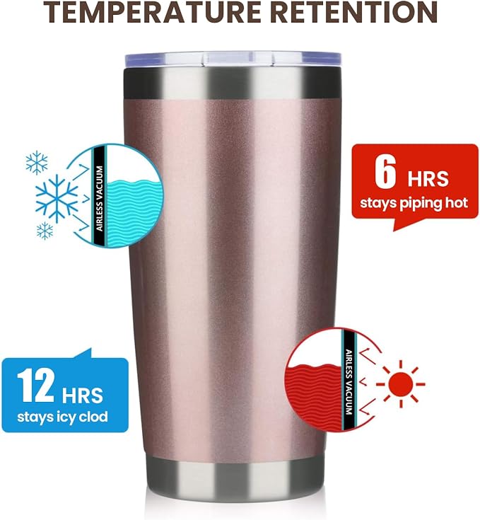 MEWAY 20oz Tumbler 2 Pack Double Wall Vacuum Insulated Travel Mug Bulk - Image 6