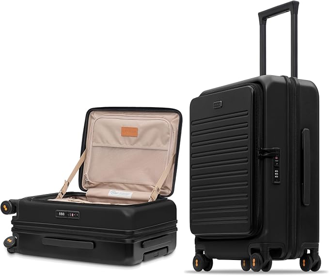 LEVEL8 Top Opening Carry on Luggage Expandable, Large Suitcases by LEVEL8