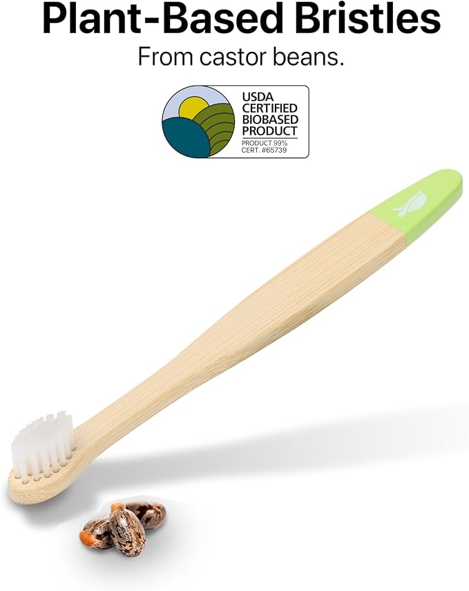 Sea Turtle Plant-Based Bristles, Ultra-Soft Bamboo Toothbrushes, Individually - Image 2