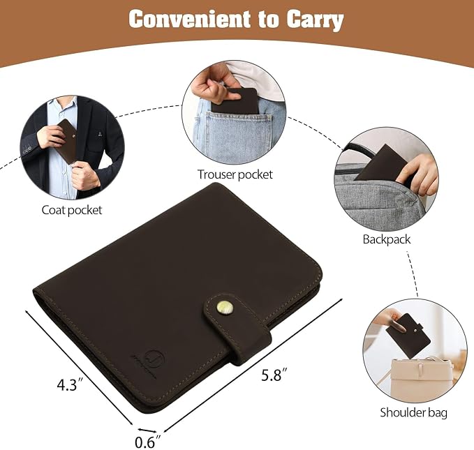 Jack&Chris Genuine Leather Handmade Passport Holder - Image 6