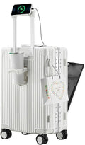feilario 24in Aluminium Frame PC Hard Shell Spinner Wheels Luggage, Built-In by feilario