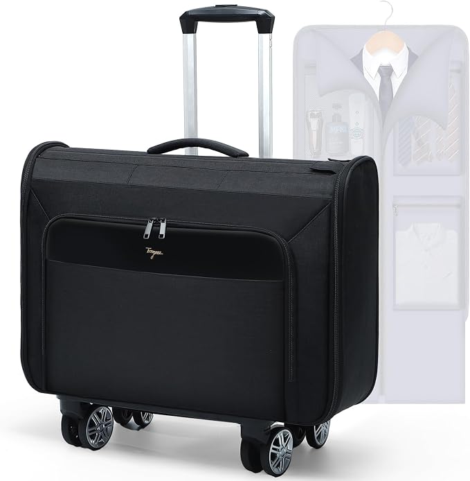 Softside Rolling Garment Bag, Large Duffle Garment Bag by Tonyeee