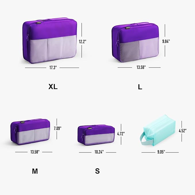 6 Set Compression Packing Cubes - Image 4