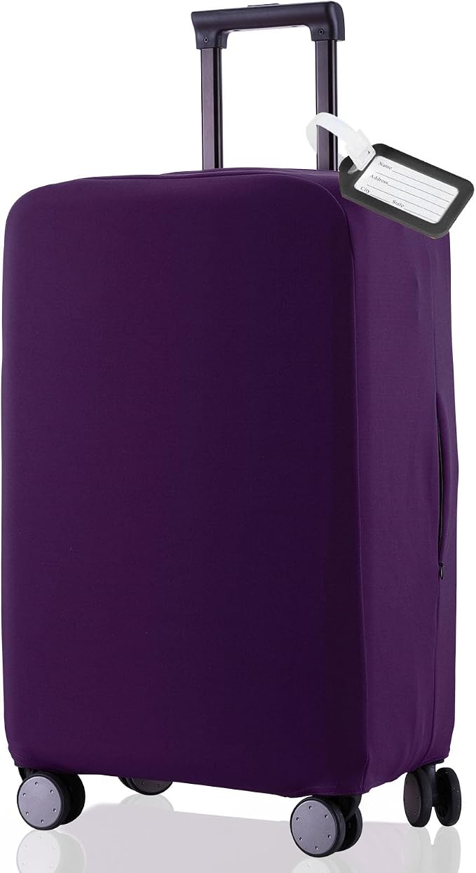 Travel Luggage Cover Protector Scratch-Resistant Fit 19-33 Inch Suitcase by RainVillage