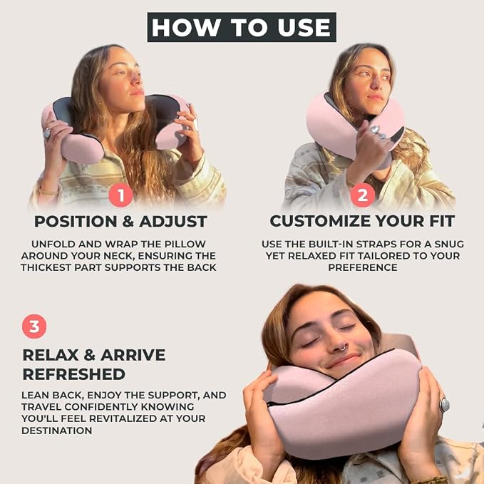 FlyHugz® Neck Travel Pillow | Memory Foam Neck Pillow - Image 3