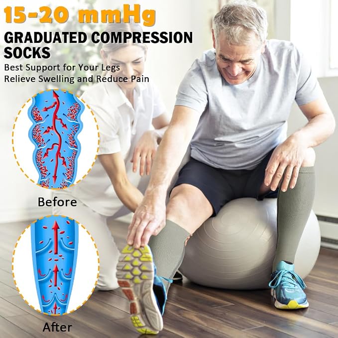 CASMON 2 Pairs Zipper Compression Socks - Image 2