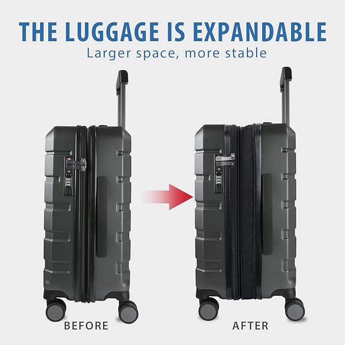 KROSER Hardside Expandable Carry On Luggage - Image 5