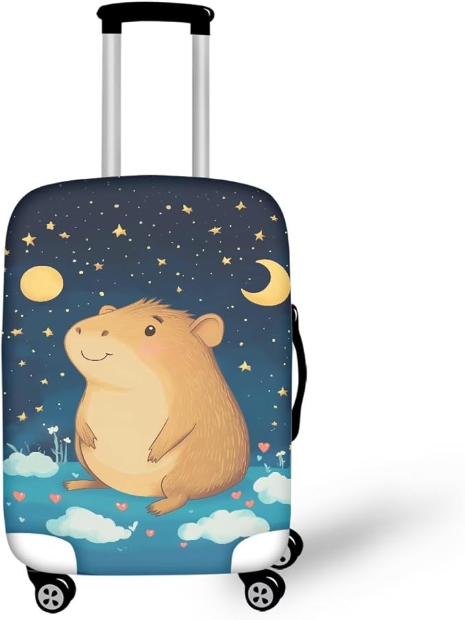 Capybara Suitcase Cover Cute Luggage Cover Protector Invisible Zipper Closure by Dremagia