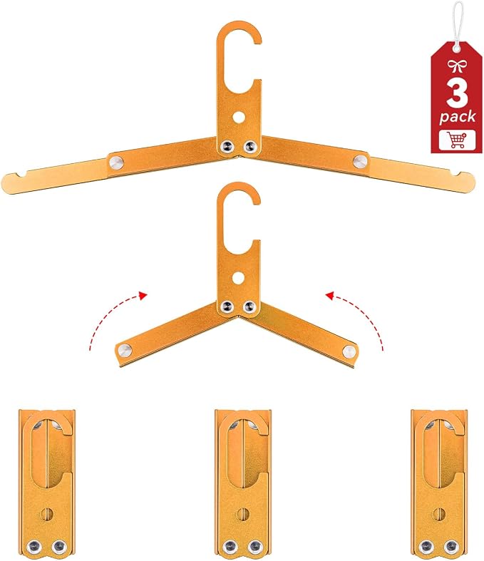 Hikeman Travel Hangers Metal Heavy Duty Folding Hangers by HIKEMAN