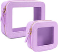 Travel Clear Makeup Bag Set, TSA Approved Cosmetic Bag Case by FFpaw