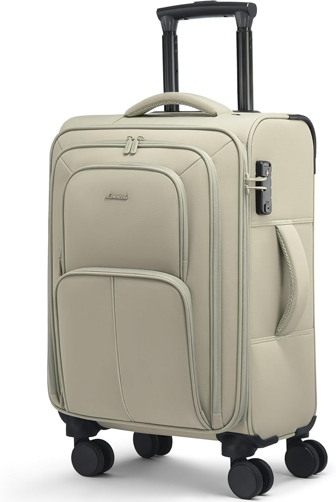 LOVEVOOK Carry On Luggage 22x14x9 Airline Approved, 22 Inch Softside Suitcases by LOVEVOOK