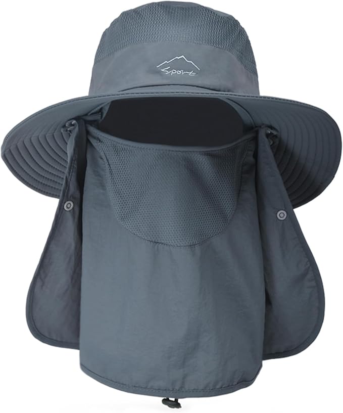 Sun Hats for Men Women Fishing Hat UPF 50+ Breathable Wide Brim Summer UV by Rosoz
