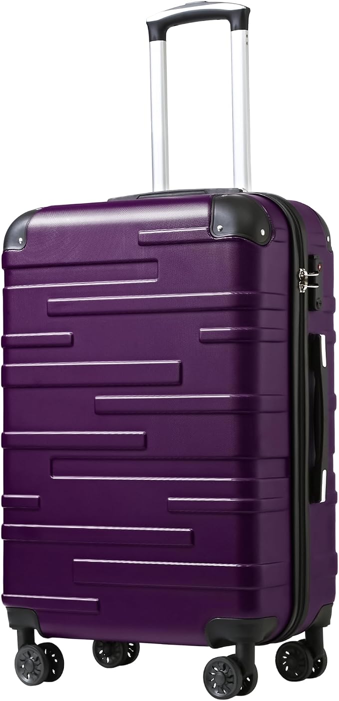 Coolife Luggage Suitcase Carry-on Hardside Travel Luggage TSA Lock Spinner by COOLIFE