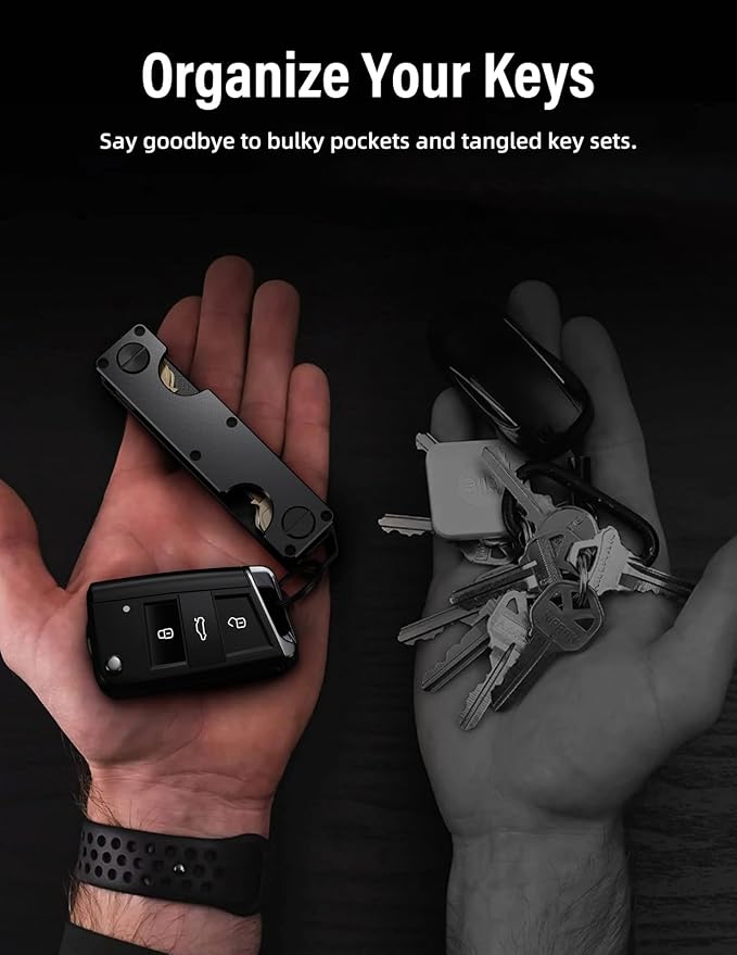Key Organizer Key Holder Compact Key Case Minimalist Metal Key Chain Key Holder - Image 4