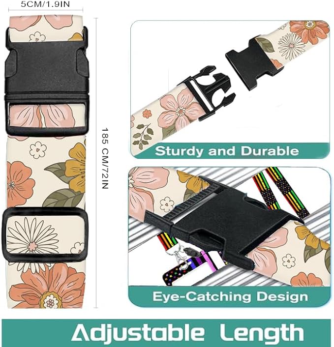 Luggage Straps for Suitcases Travel Belt Accessories, Cute Suitcase Strap - Image 2