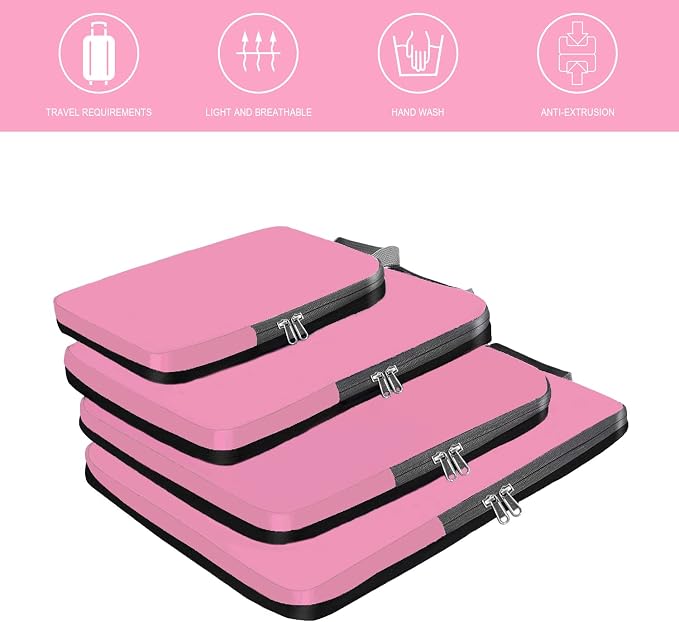 BAGAIL 4 Set/6 Set/8 Set Compression Packing Cubes Travel Accessories - Image 6
