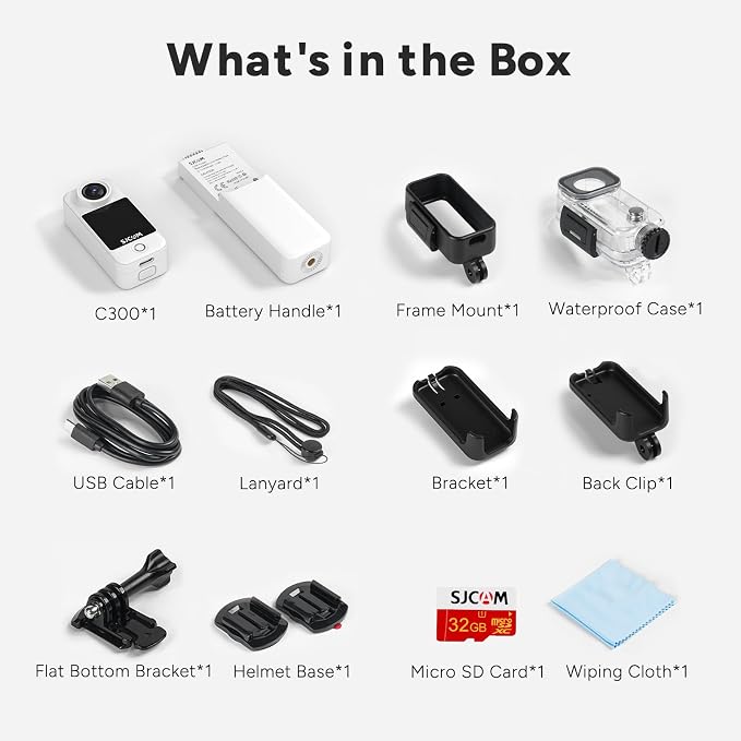 SJCAM C300 Pocket Action Camera 4K, 7Hour Power, 6-Axis Stabilization, - Image 5