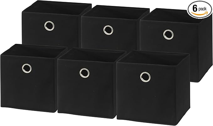 SIMPLE HOUSEWARE 11-Inch Collapsible Fabric Cube Storage Bin by SimpleHouseware