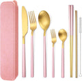 AARAINBOW 6 Pieces Stainless Steel Flatware Set Portable Reusable Cutlery Set by AARAINBOW