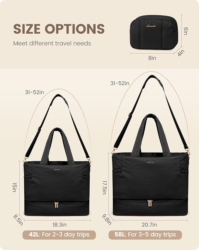 LOVEVOOK Travel Duffle Bag, Puffer Weekender Bags - Image 6