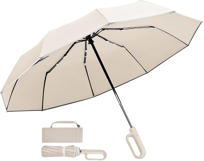 TradMall Travel Umbrella, 280T Fabric Windproof Automatic Portable Compact by TradMall