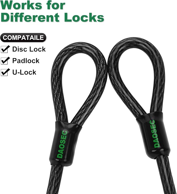 10 ft x 1/2" Heavy Duty Cut-Proof Security Cable | Flexible Vinyl-Coated - Image 5