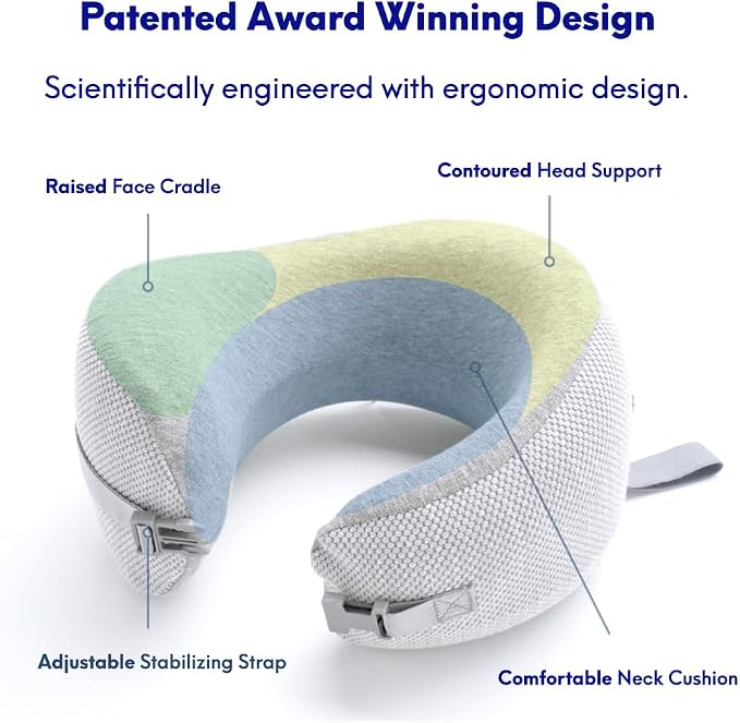 C CUSHION LAB Travel Pillow, Award-Winning Patented Ergonomic Design - Image 3