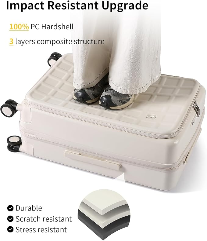 aji Expandable Top Opening Luggage Sets 2 Piece - Image 6