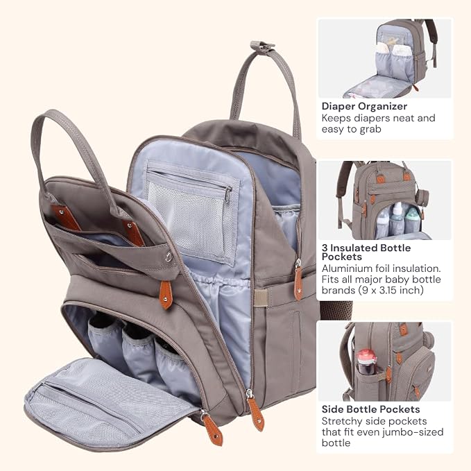 BabbleRoo Diaper Bag Backpack - Image 4