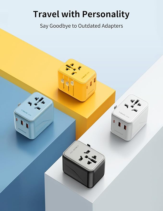 MOMAX Universal Travel Adapter, 20W+18W International Plug Adapter - Image 5