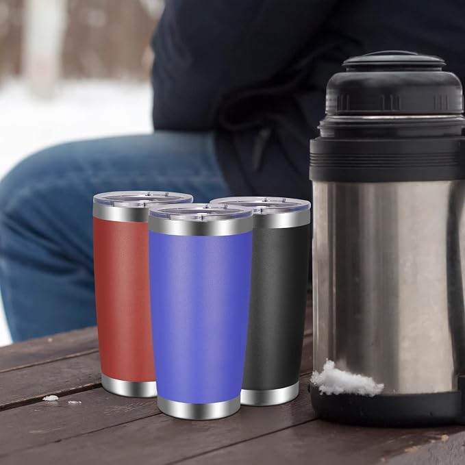 VEGOND 20oz Tumbler with Lid and Straw Stainless Steel Tumbler Cup Bulk Vacuum - Image 6